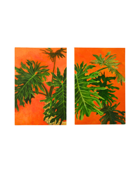Vibrant Philodendron - 2 panel