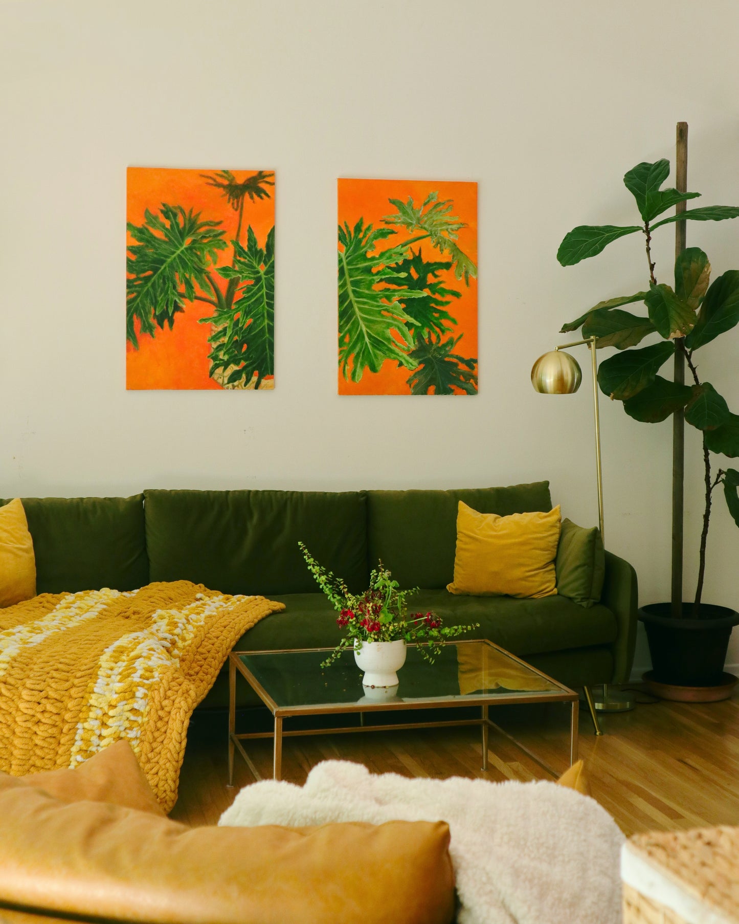 Vibrant Philodendron - 2 panel