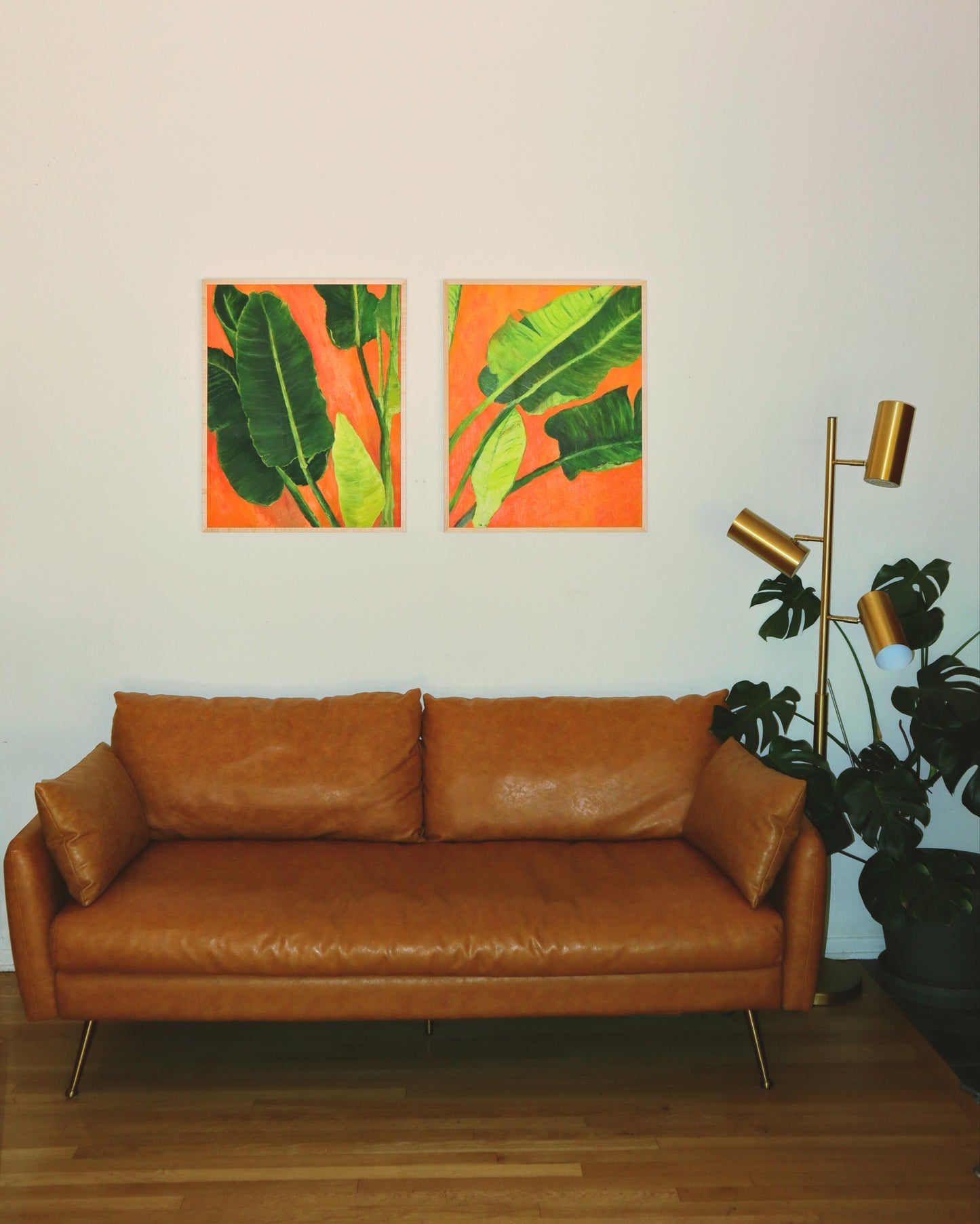 Banana Leaves - 2 panel